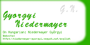 gyorgyi niedermayer business card