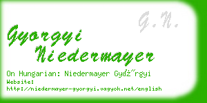 gyorgyi niedermayer business card